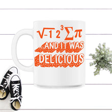 Load image into Gallery viewer, Pi Day Shirt, I Ate Sum Pi Equation, Math Teacher Gift, 3.14 Math - 11oz Mug - White
