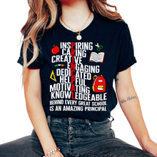 Load image into Gallery viewer, Principal Shirt, Amazing Principal Inspirational Tee, Administrator - Unisex T-Shirt - Black