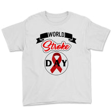 Load image into Gallery viewer, World Stroke Day Awareness Red Ribbon October 29th Celebration