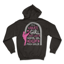Load image into Gallery viewer, Karate Shirt, Karate Girl Tee, Fighter Karate Player Martial Arts - Hoodie - Black