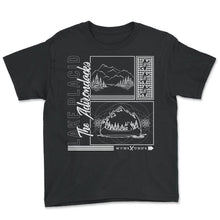 Load image into Gallery viewer, Adirondack Mountains Skis Shirt, Lake Placid The Adirondack Vintage - Youth Tee - Black