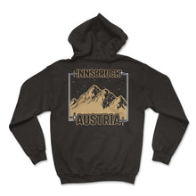 Load image into Gallery viewer, Ski Shirt, Innsbruck Austria Mountain Skiing Snowboard Tee, Austrian - Hoodie - Black
