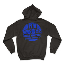 Load image into Gallery viewer, Cyclic Vomiting Syndrome Shirt, I'm A Warrior CVS Blue Ribbon Tee, - Hoodie - Black