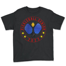 Load image into Gallery viewer, Pickleball Senior 2023 T Shirt - Youth Tee - Black