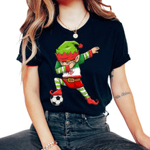 Load image into Gallery viewer, Soccer Boy Dabbing Elf Squad Christmas Jersey Iran Shirt, Soccer - Unisex T-Shirt - Black