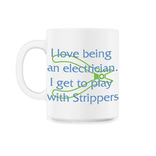 Load image into Gallery viewer, Electrician Shirt, I Love Being Electrician Pliers Wire Stripper, - 11oz Mug - White