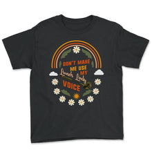 Load image into Gallery viewer, Lunch Lady Shirt, Don't Make Me Use My Lunch Lady Voice Cafeteria - Youth Tee - Black