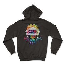 Load image into Gallery viewer, Game Day Funny Football Season Sugar Skull Wearing Helmet T-shirt For - Hoodie - Black