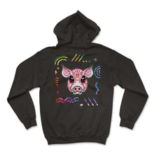 Load image into Gallery viewer, Dia De Los Muertos Shirt, Pig Sugar Skull Tee, Dead Animal Skull - Hoodie - Black