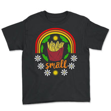 Load image into Gallery viewer, Small And Large Fries Shirt, Expecting Dad Tee Gift, Small Large - Youth Tee - Black