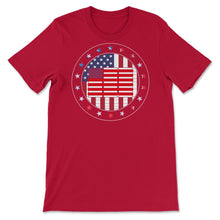 Load image into Gallery viewer, 4th Of July Shirt, Hotdog USA America Flag Cute Funny Independence - Unisex T-Shirt - Red