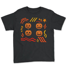 Load image into Gallery viewer, Halloween Shirt, Cute Hello Pumpkin Spooky Lover Gift, Halloween - Youth Tee - Black