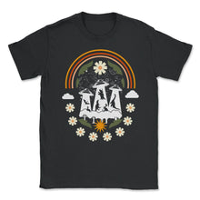 Load image into Gallery viewer, Dinosaur Alien Abduction Shirt, Funny Dinosaur Alien Tee, UFO - Unisex T-Shirt - Black