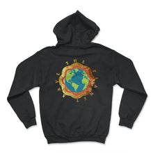Load image into Gallery viewer, Save The Planet Shirt, Save The Planet Rainbow Butterfly Tee, - Hoodie - Black