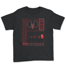 Load image into Gallery viewer, Dialysis Nurse Shirt, Nephrology Nurse Kidney Heartbeat, Renal Nurse - Youth Tee - Black