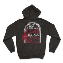 Load image into Gallery viewer, Gymnastic Shirt, Loves Her Own Gymnastics Skills Tee, Sport Girl - Hoodie - Black