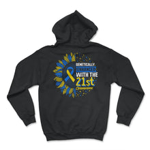 Load image into Gallery viewer, Genetically Enhanced With The 21st Chromosome, World Down Syndrome - Hoodie - Black