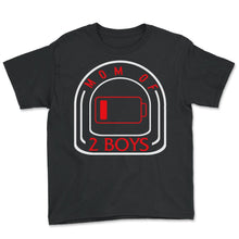 Load image into Gallery viewer, Mom Of Two Boys Shirt, Cool Mom Gift, Funny Mom Life, Gift From Sons - Youth Tee - Black