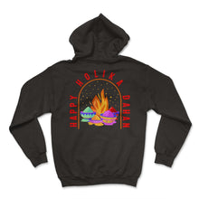 Load image into Gallery viewer, Happy Holi Festival Shirt, Happy Holika Dahan Burning Pyre Tee, - Hoodie - Black
