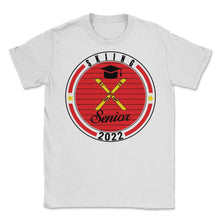 Load image into Gallery viewer, Skiing Senior 2022 Player Graduation Class of 2022 T Shirt - Unisex T-Shirt - White