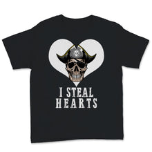 Load image into Gallery viewer, I Steal Hearts Valentine's Day Red Shirt Love Pirate Skull Scary Gift