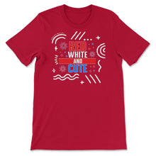 Load image into Gallery viewer, 4th Of July Shirt, Red White And Cute Fireworks Independence Day - Unisex T-Shirt - Red
