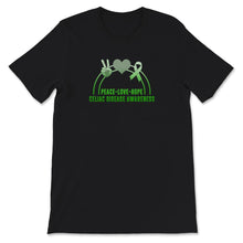 Load image into Gallery viewer, Celiac Disease Awareness Shirt, Peace Love Hope, Celiac Disease