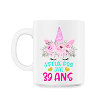 Load image into Gallery viewer, Enfant T Shirt 39 Ans Fille Anniversaire Cadeau Licorne T Shirt copy - 11oz Mug - White
