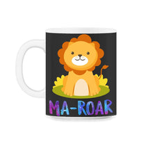 Load image into Gallery viewer, Ma-Roar Shirt, Jewish Holiday Seder Kids Toddler Funny Cute Lion - 11oz Mug - Black on White