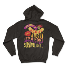 Load image into Gallery viewer, Camping Shirt, Being A Scout Is Not A Hobby Skull Scouting Tent Tee, - Hoodie - Black