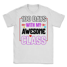 Load image into Gallery viewer, School Shirt, Popped Through 100 Days Of School Pop It Tee, Back To - Unisex T-Shirt - White