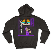 Load image into Gallery viewer, Sjögren's Syndrome Awareness Shirt, Unbreakable Woman Ribbon Tee, - Hoodie - Black