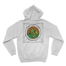 Load image into Gallery viewer, Who Let The Frogs Out Shirt, Jewish Holiday Funny Frog Plague Seder - Hoodie - White