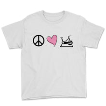 Load image into Gallery viewer, Peace Love Cycle Stationary Bike Rider Workout Gym Outdoors OT Women