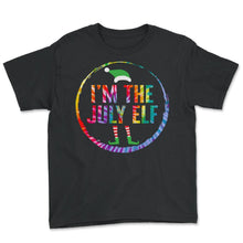 Load image into Gallery viewer, Christmas In July Shirt, I'm The July Elf Cute Tee Summer Vacation - Youth Tee - Black
