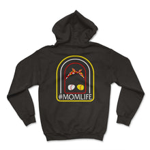 Load image into Gallery viewer, Baseball Softball Shirt, Mom Life Messy Bun Sunglasses, Baseball Mom - Hoodie - Black