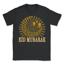 Load image into Gallery viewer, Eid Mubarak Shirt, Crescent And Star Mosque Ramadan Kareem, Islamic - Unisex T-Shirt - Black