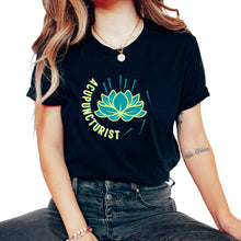 Load image into Gallery viewer, Acupuncture Floral Retro Shirt, Needle Therapist Gift, TCM - Unisex T-Shirt - Black