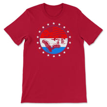 Load image into Gallery viewer, 4th Of July Shirt, Grandpa Independence Day, USA Flag Mount Rushmore - Unisex T-Shirt - Red