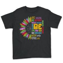 Load image into Gallery viewer, Positivity Thinking Shit, Be Honest Tee, Growth Mindset Teacher - Youth Tee - Black