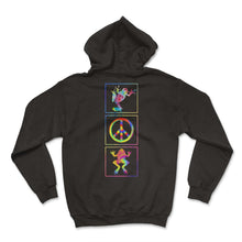 Load image into Gallery viewer, Hawaii Shirt, Hippie Hawaiian Peace Frog Tie Dye Tee, Funny Frog - Hoodie - Black