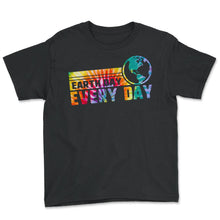 Load image into Gallery viewer, Earth Day Everyday Pine Tree Green Preserve Environment Eco April 22 - Youth Tee - Black