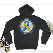 Load image into Gallery viewer, World Down Syndrome Day, Extra Cute Down Syndrome, Trisomy 21, - Hoodie - Black