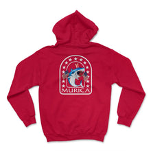 Load image into Gallery viewer, 4th Of July Shirt, Murica Shark America Flag Funny Independence Day - Hoodie - Red