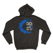 Load image into Gallery viewer, Hip Surgery Shirt, One Hip Chick Sunflower Tee, Bionic Broken Hip - Hoodie - Black