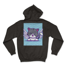 Load image into Gallery viewer, Fairy Shirt, Happy Fairy Cat Fairycore Grunge Tee, Mystical Aesthetic - Hoodie - Black