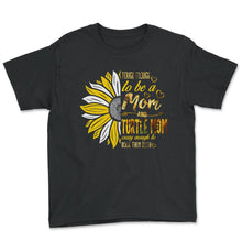 Load image into Gallery viewer, Tough Enough To Be A Mom And Turtle Mom, Crazy Rocking them Both T - Youth Tee - Black