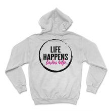 Load image into Gallery viewer, Beautician Shirt, Life Happens Lashes Help Tee, Eye Lashes Tech - Hoodie - White