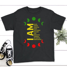Load image into Gallery viewer, I Am Black Melanin Woman, Black Women Birthday Gifts, Birthday Girl - Youth Tee - Black