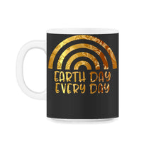 Load image into Gallery viewer, Earth Day Everyday Pine Tree Green Vintage Sunset Preserve - 11oz Mug - Black on White